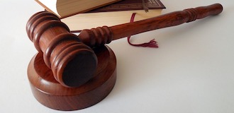 gavel on table